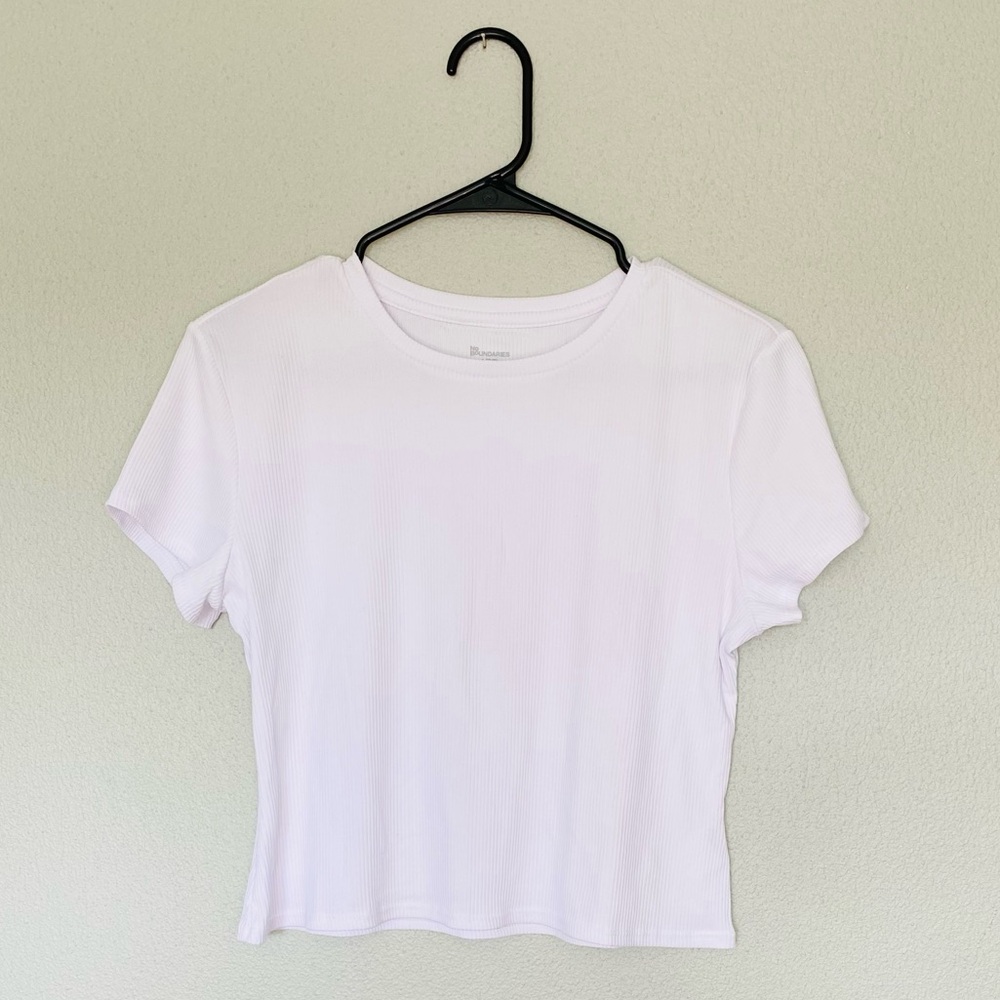 No Boundaries Ribbed Knit Cropped Tee